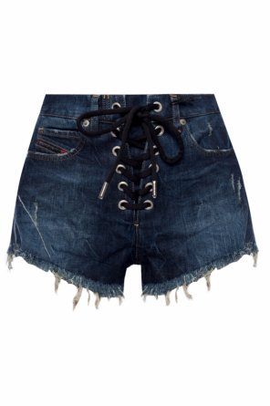 Denim shorts with woven details, zdjęcie 1 Denim shorts with woven details od Diesel